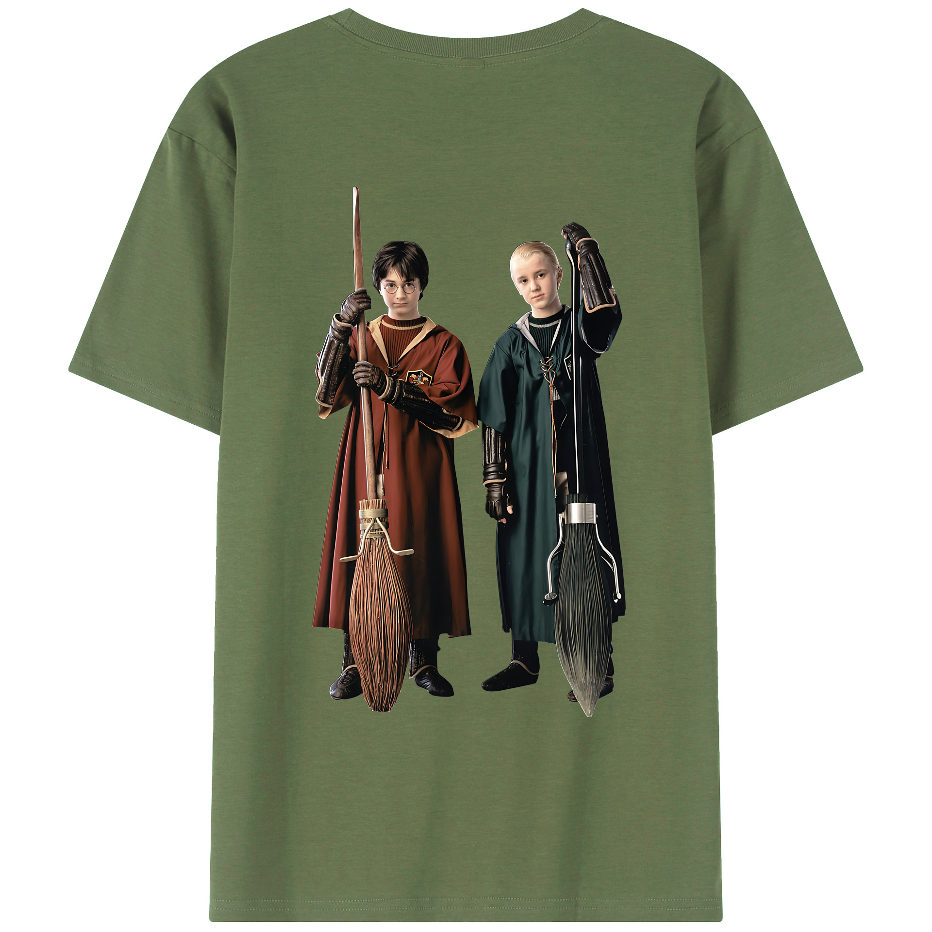 （画像用） Harry Potter ハリー・ポッターシリーズ 綿100％ メンズ半袖Tシャツ（バックプリント） 通気性